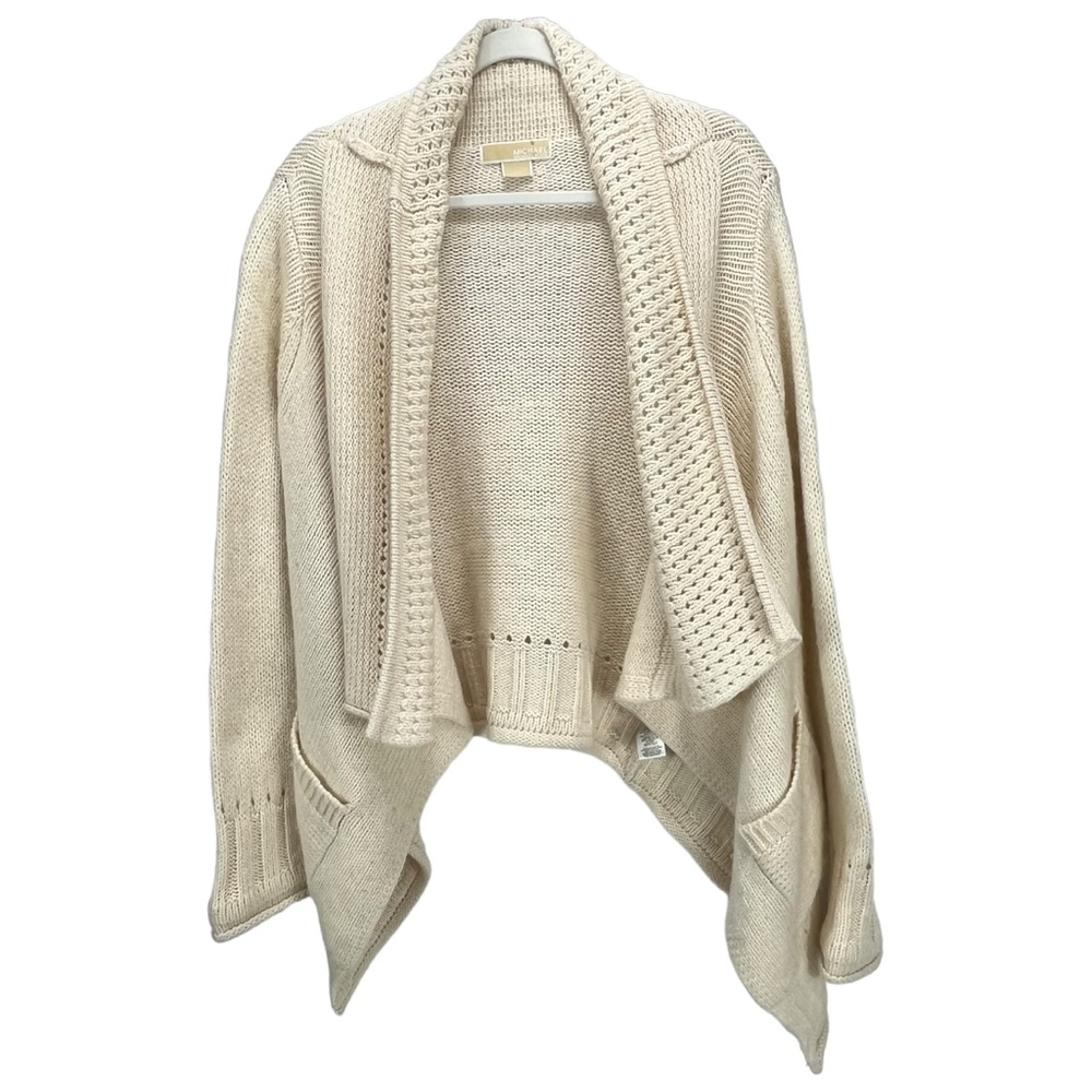 Michael Kors | Women Medium | Open Front Waterfall Knit Cardigan w/ Pockets‎
